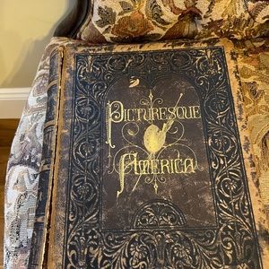 Rare Picturesque America vol1.Illustrations steel engraved .Published 1872.
